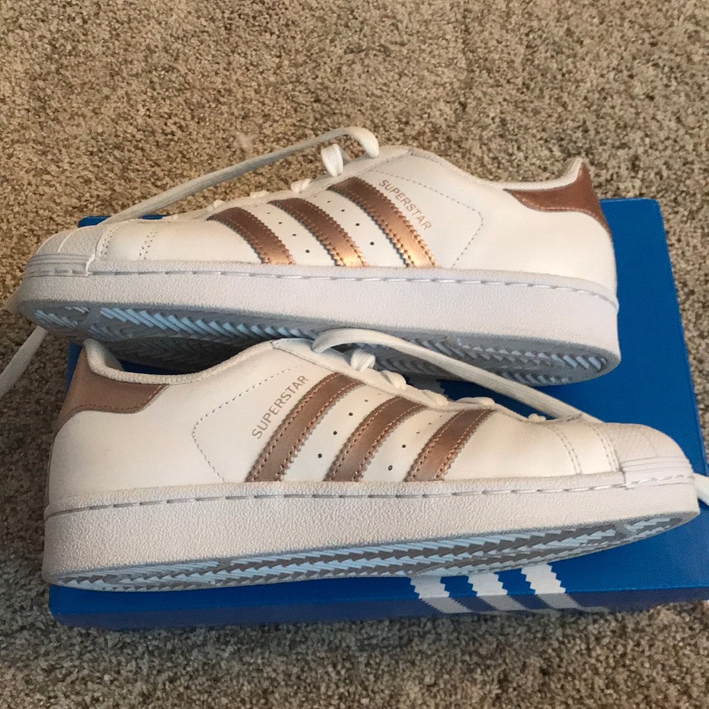 Rose Gold Adidas Original Sneakers